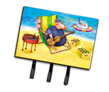 Load image into Gallery viewer, Pig Sunbathing on the Beach Leash or Key Holder APH0079TH68