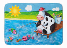 Load image into Gallery viewer, Cow Fishing off of a Pier Machine Washable Memory Foam Mat APH0085RUG