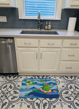 Load image into Gallery viewer, Frogs Swimming Machine Washable Memory Foam Mat APH0089RUG