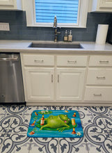 Load image into Gallery viewer, Frog Drinking Beer Machine Washable Memory Foam Mat APH0093RUG