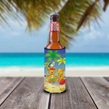 Load image into Gallery viewer, Teddy Bears Picnic on the Beach  Slim Can Hugger – Fun &amp; Functional Drink Coolers APH0239MUK