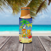 Load image into Gallery viewer, Teddy Bears Picnic on the Beach  Slim Can Hugger – Fun &amp; Functional Drink Coolers APH0239MUK