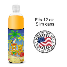 Load image into Gallery viewer, Teddy Bears Picnic on the Beach  Slim Can Hugger – Fun &amp; Functional Drink Coolers APH0239MUK