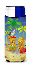 Load image into Gallery viewer, Teddy Bears Picnic on the Beach  Slim Can Hugger – Fun &amp; Functional Drink Coolers APH0239MUK