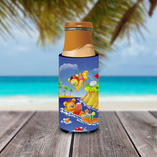 Load image into Gallery viewer, Teddy Bears Swimming and Diving  Slim Can Hugger – Fun &amp; Functional Drink Coolers APH0240MUK