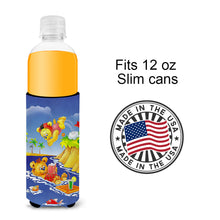 Load image into Gallery viewer, Teddy Bears Swimming and Diving  Slim Can Hugger – Fun &amp; Functional Drink Coolers APH0240MUK