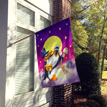Load image into Gallery viewer, Just Married Wedding Penguins Flag Canvas House Size APH0244CHF