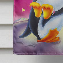 Load image into Gallery viewer, Just Married Wedding Penguins Flag Canvas House Size APH0244CHF
