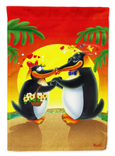 Load image into Gallery viewer, In Love Valentine's Day Penguins Garden Flag - Outdoor Decorative Yard Flag APH0245GF