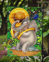 Load image into Gallery viewer, Elephant playing the Tuba Garden Flag - Outdoor Decorative Yard Flag