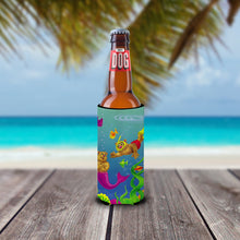 Load image into Gallery viewer, Teddy Bear Mermaid and Diver  Slim Can Hugger – Fun &amp; Functional Drink Coolers APH0414MUK