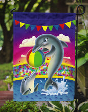 Load image into Gallery viewer, Dolphins performing for the crowds Garden Flag - Outdoor Decorative Yard Flag APH0417GF