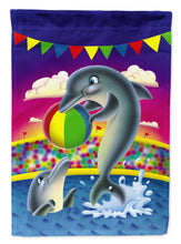 Load image into Gallery viewer, Dolphins performing for the crowds Garden Flag - Outdoor Decorative Yard Flag APH0417GF