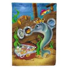 Load image into Gallery viewer, Dolphins Treasure Chest Flag Canvas House Size