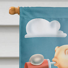 Load image into Gallery viewer, Cow on a Bike Ride Flag Canvas House Size APH0532CHF