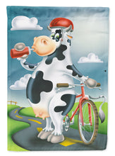 Load image into Gallery viewer, Cow on a Bike Ride Flag Canvas House Size APH0532CHF