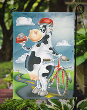 Load image into Gallery viewer, Cow on a Bike Ride Garden Flag - Outdoor Decorative Yard Flag APH0532GF
