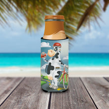 Load image into Gallery viewer, Cow on a Bike Ride  Slim Can Hugger – Fun &amp; Functional Drink Coolers APH0532MUK