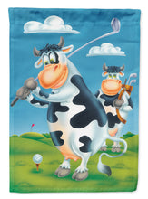 Load image into Gallery viewer, Cow playing Golf Flag Canvas House Size APH0535CHF