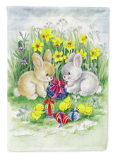 Load image into Gallery viewer, Easter Bunnies with Eggs Garden Flag - Outdoor Decorative Yard Flag APH0684GF