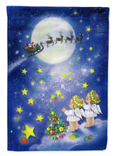 Load image into Gallery viewer, Angels watching Santa Claus Garden Flag – Decorative Outdoor Yard Flag APH0690GF