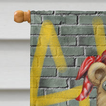 Load image into Gallery viewer, Teddy Bear and his Lab Flag Canvas House Size APH0856CHF