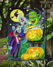 Load image into Gallery viewer, Halloween with Dracula and Frankenstein Garden Flag – Decorative Outdoor Yard Flag APH0935GF