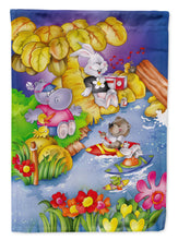 Load image into Gallery viewer, Animals Kayaking Flag Canvas House Size APH0978CHF