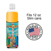 Load image into Gallery viewer, Jesus on the Cross Crucifixion  Slim Can Hugger – Fun &amp; Functional Drink Coolers APH1307MUK