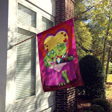 Load image into Gallery viewer, Frog Valentine's Day Date Flag Canvas House Size APH2477CHF