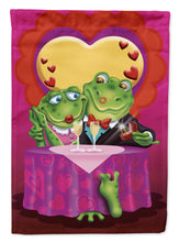 Load image into Gallery viewer, Frog Valentine's Day Date Flag Canvas House Size APH2477CHF