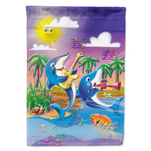 Load image into Gallery viewer, Dolphin's Playing Music Flag Canvas House Size APH2485CHF