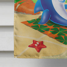 Load image into Gallery viewer, Dolphin Sunning on the Beach Flag Canvas House Size APH2488CHF