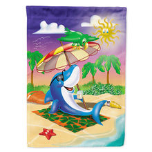 Load image into Gallery viewer, Dolphin Sunning on the Beach Flag Canvas House Size APH2488CHF