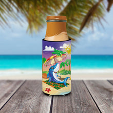 Load image into Gallery viewer, Dolphin Sunning on the Beach  Slim Can Hugger – Fun &amp; Functional Drink Coolers APH2488MUK