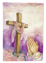 Load image into Gallery viewer, Easter Cross with Praying Hands Garden Flag - Outdoor Decorative Yard Flag APH2810GF