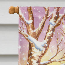 Load image into Gallery viewer, Girl and Animals with Snowman Flag Canvas House Size APH3544CHF