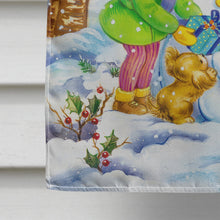 Load image into Gallery viewer, Girl and Animals with Snowman Flag Canvas House Size APH3544CHF