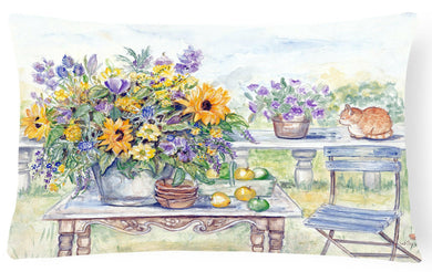 Patio Bouquet of Flowers Fabric Decorative Pillow APH3566PW1216