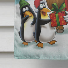 Load image into Gallery viewer, Santa Claus Christmas with the penguins Flag Canvas House Size APH3872CHF