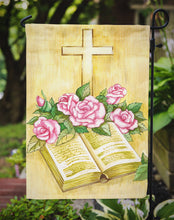 Load image into Gallery viewer, Easter Cross and Bible with Roses Garden Flag - Outdoor Decorative Yard Flag APH4072GF