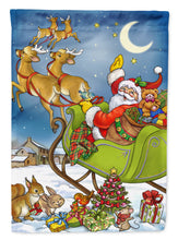 Load image into Gallery viewer, Christmas Santa taking Off Flag Canvas House Size APH4570CHF