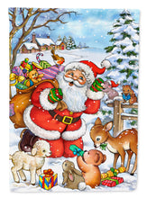 Load image into Gallery viewer, Christmas Santa Forrest Friends Garden Flag – Decorative Outdoor Yard Flag APH4571GF
