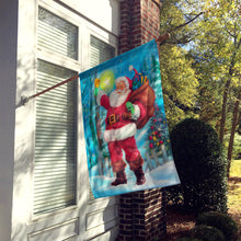 Load image into Gallery viewer, Christmas Santa Rining the Bell Flag Canvas House Size APH5001CHF