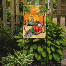 Load image into Gallery viewer, Beach Christmas Santa Claus Napping Garden Flag – Decorative Outdoor Yard Flag APH5149GF