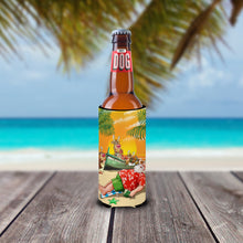Load image into Gallery viewer, Beach Christmas Santa Claus Napping Slim Can Hugger – Fun &amp; Functional Drink Coolers APH5149MUK