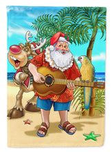 Load image into Gallery viewer, Beach Christmas Santa Claus Island Time Flag Canvas House Size APH5151CHF