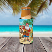 Load image into Gallery viewer, Beach Christmas Santa Claus Island Time Slim Can Hugger – Fun &amp; Functional Drink Coolers APH5151MUK