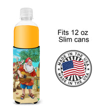 Load image into Gallery viewer, Beach Christmas Santa Claus Island Time Slim Can Hugger – Fun &amp; Functional Drink Coolers APH5151MUK