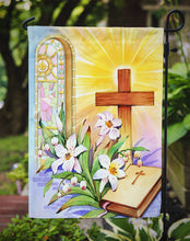 Load image into Gallery viewer, Easter Cross and Bible in Stain Glass Window Garden Flag - Outdoor Decorative Yard Flag APH5433GF